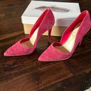 Jessica Simpson Charie . Sunset pink suede. Size 8.